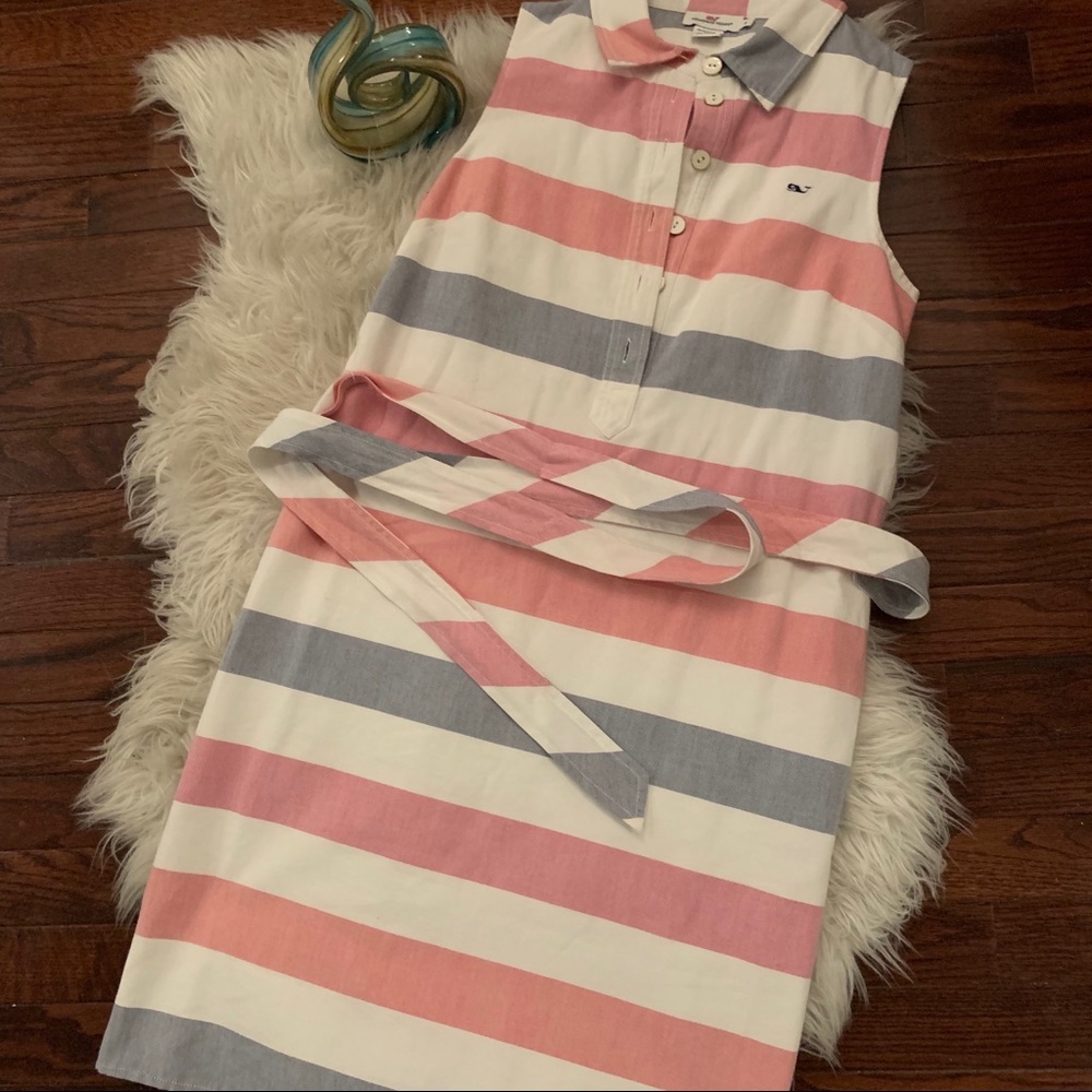 VINEYARD VINES red, white, blue stripped dress